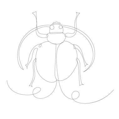 Böcek, aralıksız bir çizgi çizerek çizim yap