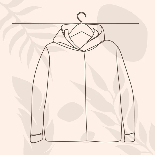 Clothes Hanger Continuous Line Drawing Abstract Background Vector — стоковый вектор