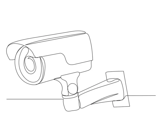 Video Camera One Continuous Line Drawing Isolated Vector —  Vetores de Stock