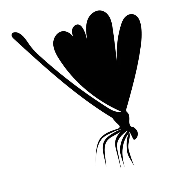 Dragonfly Silhouette Icon Isolated Vector — Image vectorielle