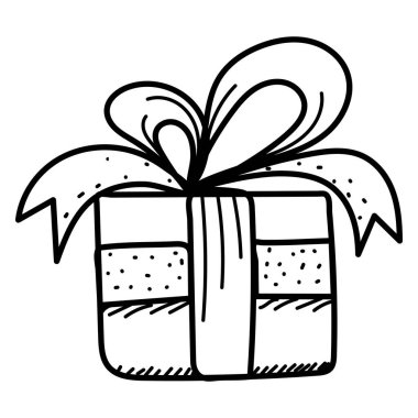 hediye karalama tasarımı, simge, vektör