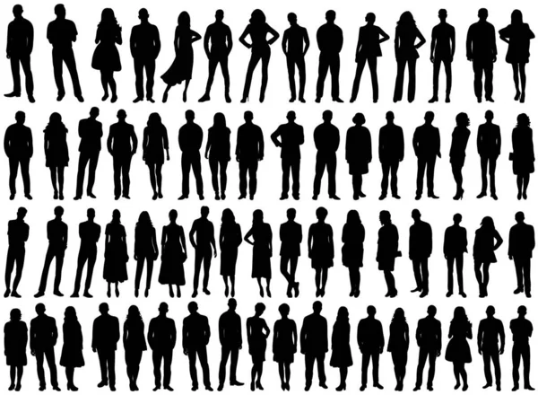 People Men Women Set Isolated Vector — стоковый вектор