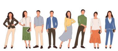 Ayakta duran erkek ve kadın vektör