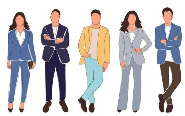 İnsanlar rengarenk, vektör ve izole şeyler çiziyorlar.