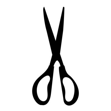 scissors silhouette on white background, vector