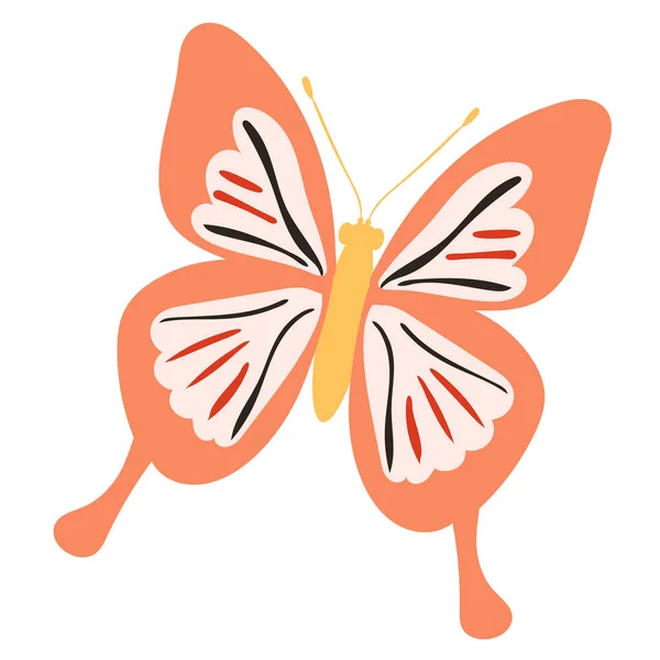 Butterfly Insect White Background — Vector de stock