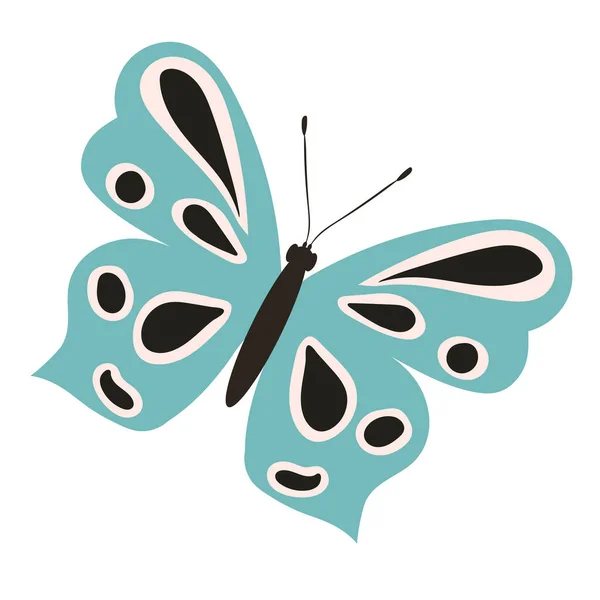 Бабочка Насекомое Белом Фоне Вектор — стоковый вектор