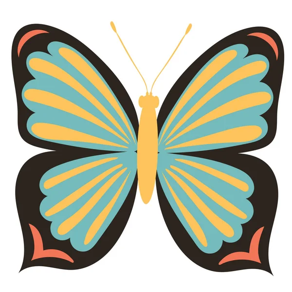 Метелик Комаха Білому Тлі — стоковий вектор