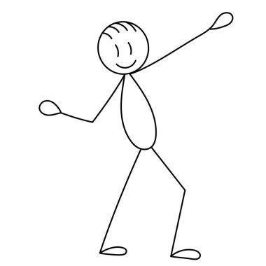 figüran dans çizimi izole edildi