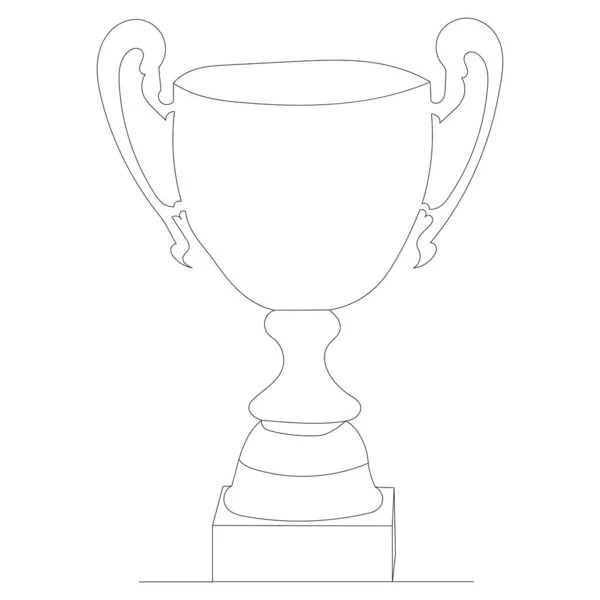 杯获胜者单行绘图 — 图库矢量图片
