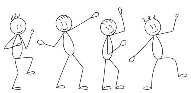 figürlü dansçılar, kontür, vektör