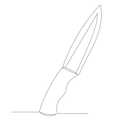 bıçak çizgisi bir çizgi çizim vektörü