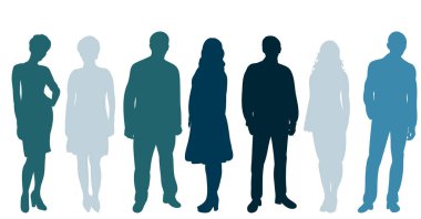 insan silueti, beyaz arkaplanda, vektör