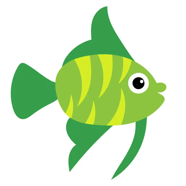 Рыба Плоский Дизайн Декоративные Цветные Рыбы — стоковый вектор