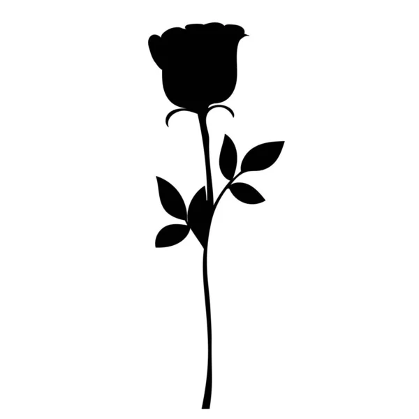 玫瑰花轮廓 孤立的病媒 免版税图库矢量图片