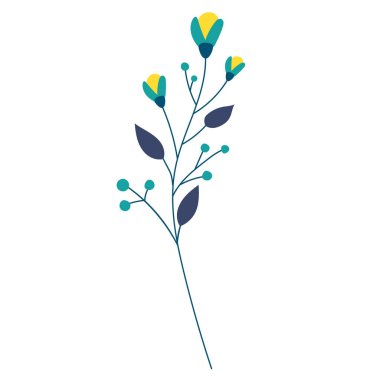 çiçek düzlüğü tasarımı, izole vektör