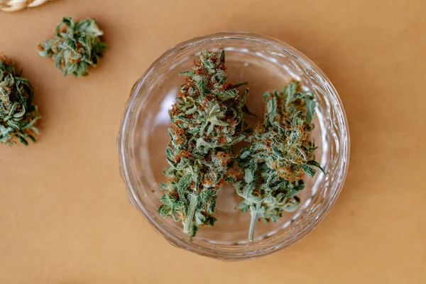 Marihuána Bimbók Olajbogyók Üdülés Friss Kannabiszlevél Közelről Fehér Háttérrel Elszigetelve — Stock Fotó