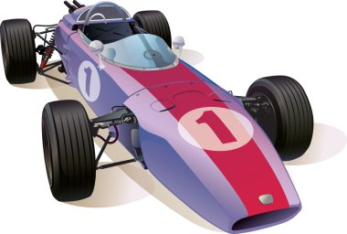 Classic F1 Racing Car clipart
