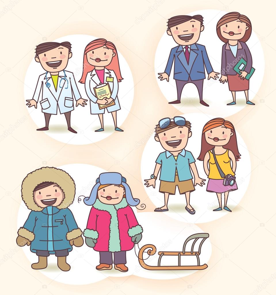 Doctor, Business People, Businesswoman, Tourists, People Wearing the Winter Cloth