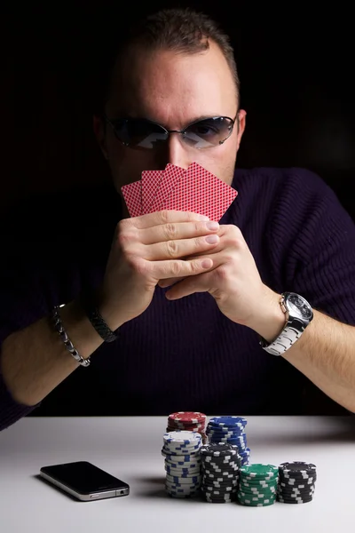 Покер игрок — стоковое фото