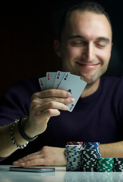 Poker player — Stock Photo, Image