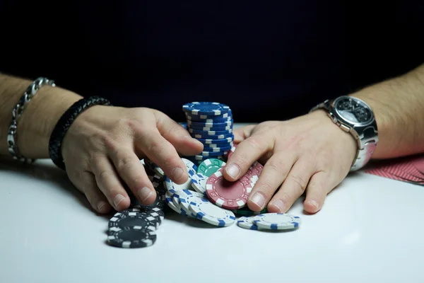 Giocatore di poker — Foto Stock