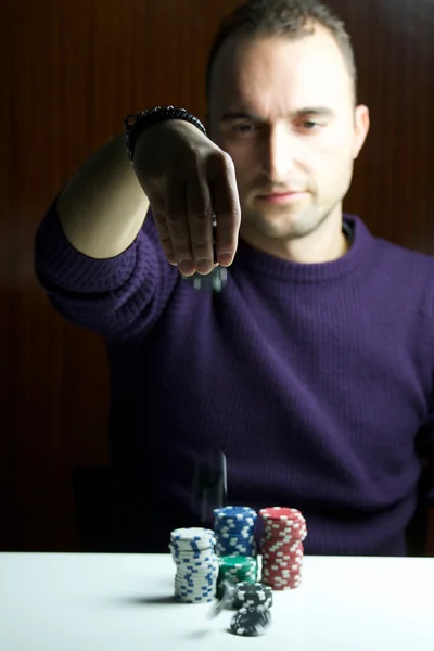 Giocatore di poker — Foto Stock