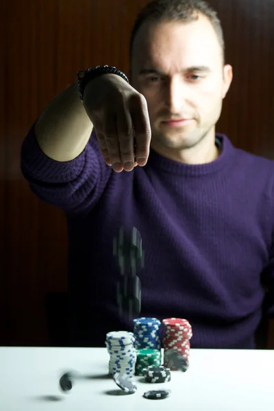 Gracz w pokera — Zdjęcie stockowe