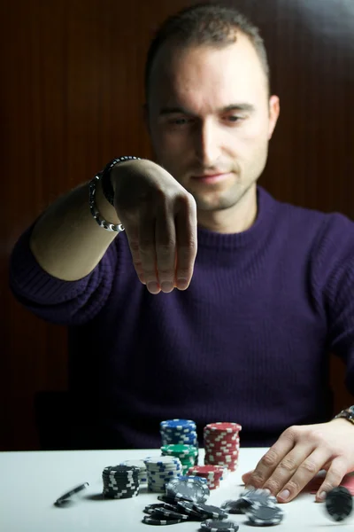 Joueur de poker — Photo