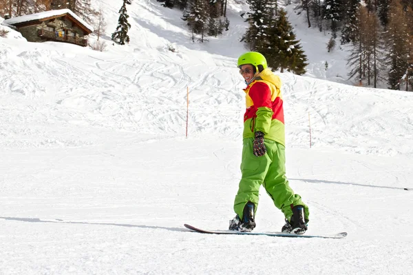 Lady snowboardåkare — Stockfoto