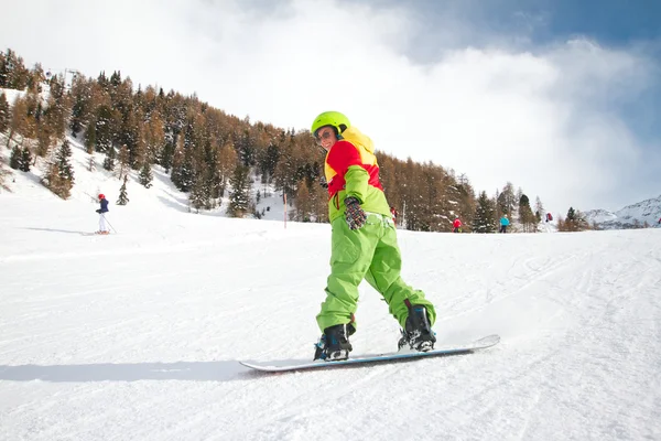 Signora snowboarder — Foto Stock