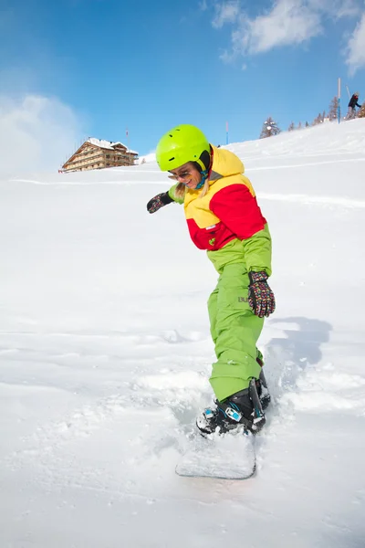 Señora snowboarder — Foto de Stock