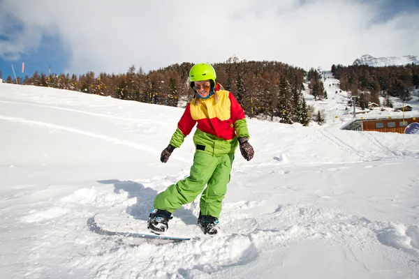 Pani snowboardzista — Zdjęcie stockowe