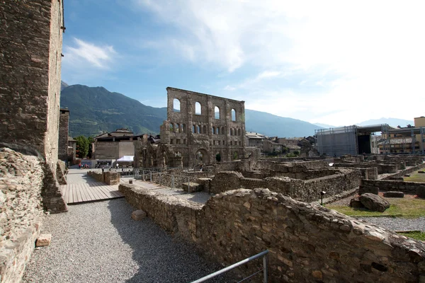 Aosta - Teatro romano — Fotografia de Stock