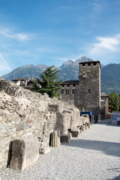 Aosta - teatr rzymski — Zdjęcie stockowe