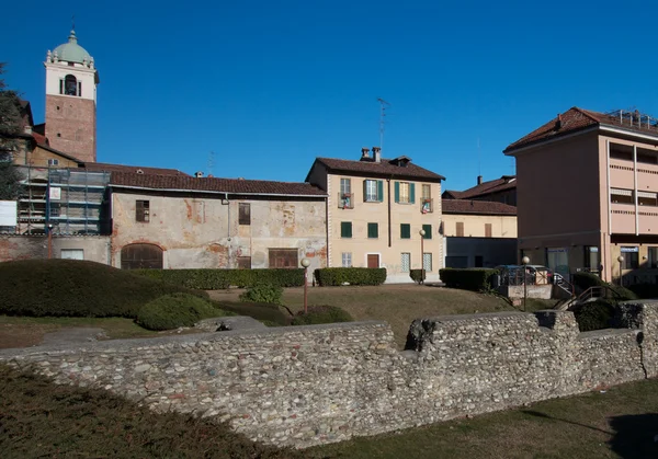 Novara Piemont - római Birodalom fal romjai — Stock Fotó
