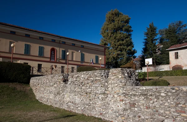 Novara Piemont - római Birodalom fal romjai — Stock Fotó