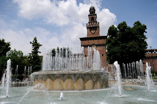 Castello Sforzesco - Milánó, Olaszország — Stock Fotó
