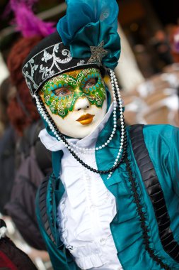 Venedik'te Venedik Karnavalı maskesi