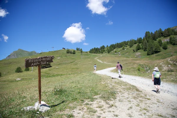 Brusson estoul - Aostavallei het — Stockfoto