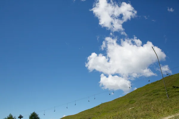 Ski lift - Aosta Valley IT — Stock Photo, Image