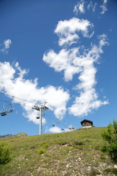 Ski lift - Aosta Valley IT — Stock Photo, Image