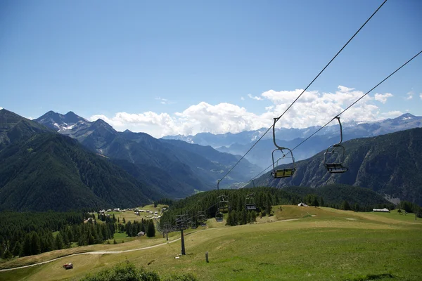 Ski lift - Aostavallei het — Stockfoto