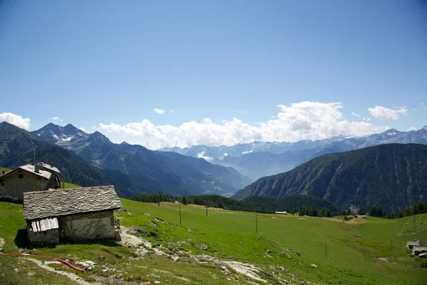 Brusson estoul - Aostavallei het — Stockfoto