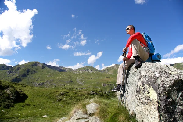 Trekking w Alpach — Zdjęcie stockowe
