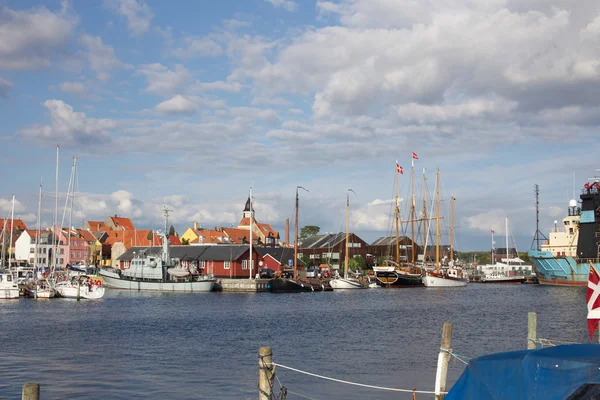 Faaborg dk - hamnen — Stockfoto