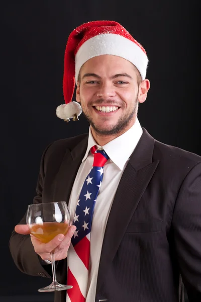 Santa businessman — Stock Photo, Image