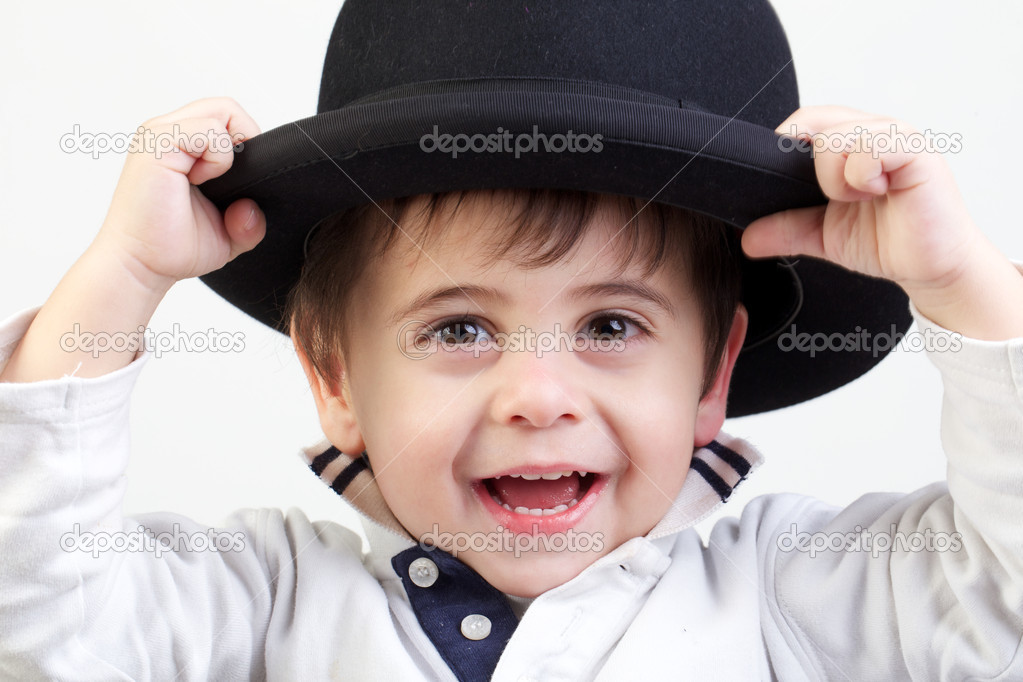 Little boy with bowler hat