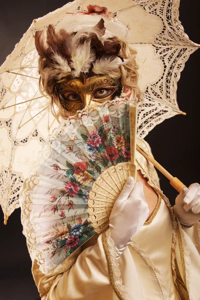 Venetian Carnival mask in Venice — Stock Photo, Image