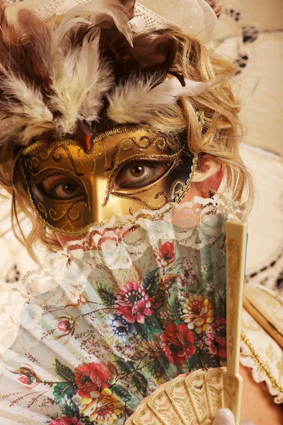 Venetian Carnival mask in Venice — Stock Photo, Image